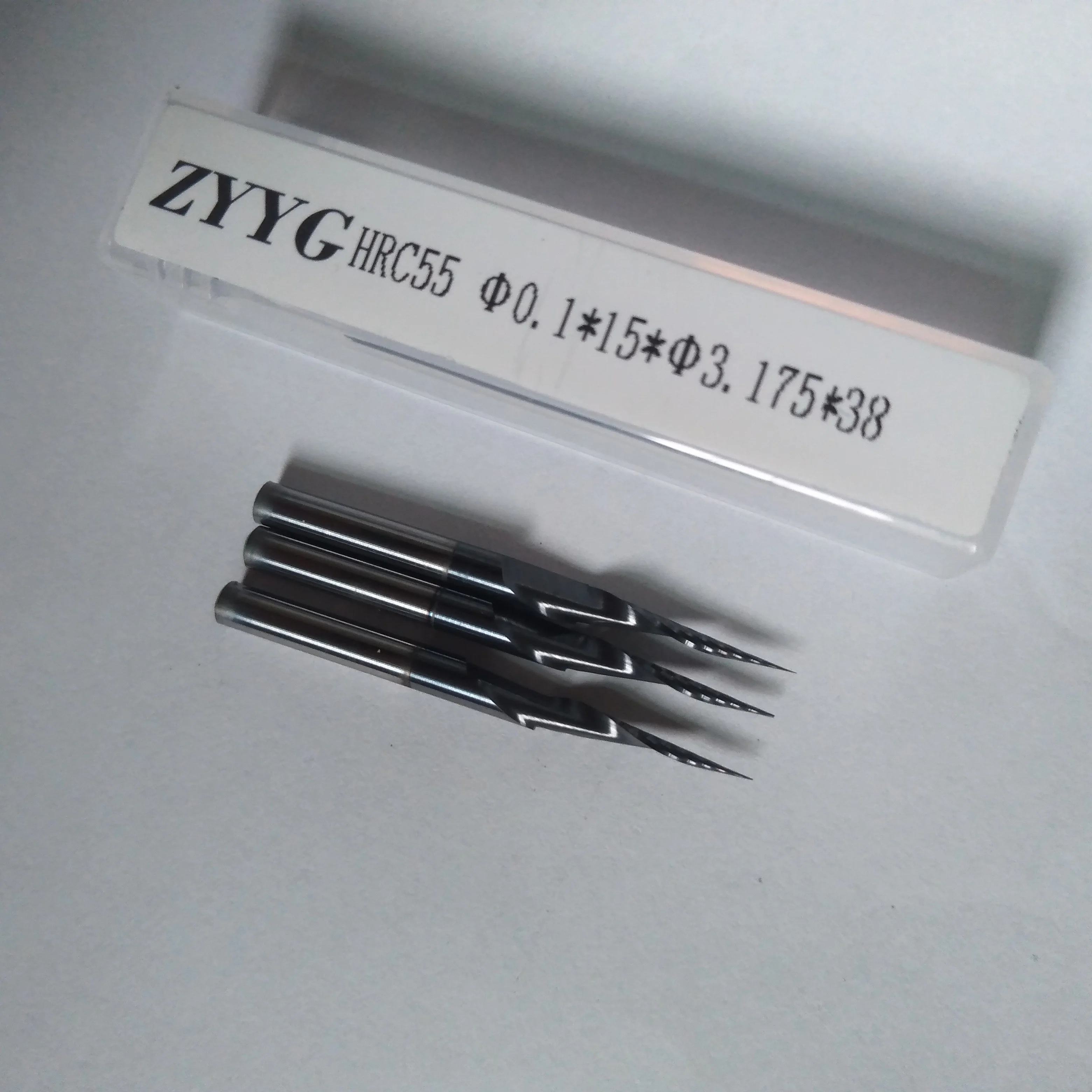 

PCB Engraving 0.1*15mm*3.175D*38*1F*HRC55 Shank V Shape Carving Bits Carbide CNC Router Bit Tipped 0.1mm Wood Milling Cutter