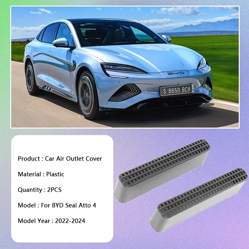 Penutup ventilasi saluran udara, untuk BYD segel Atto 4 2022 2023 2024 di bawah kursi saluran udara keluar Aksesori ventilasi perlindungan anti-menyumbat