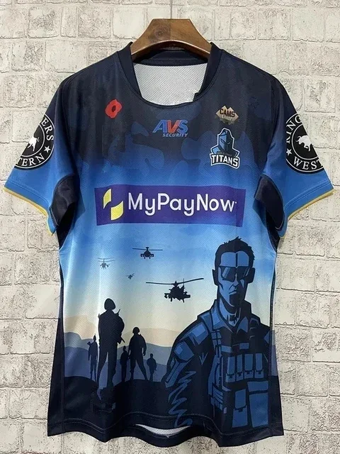 

Коллекция 2023 года, Джерси для регби Gold Coast Titans Home Magic ANZAC, размер S-M-L-XL-XXL-3XL-4XL-5XL