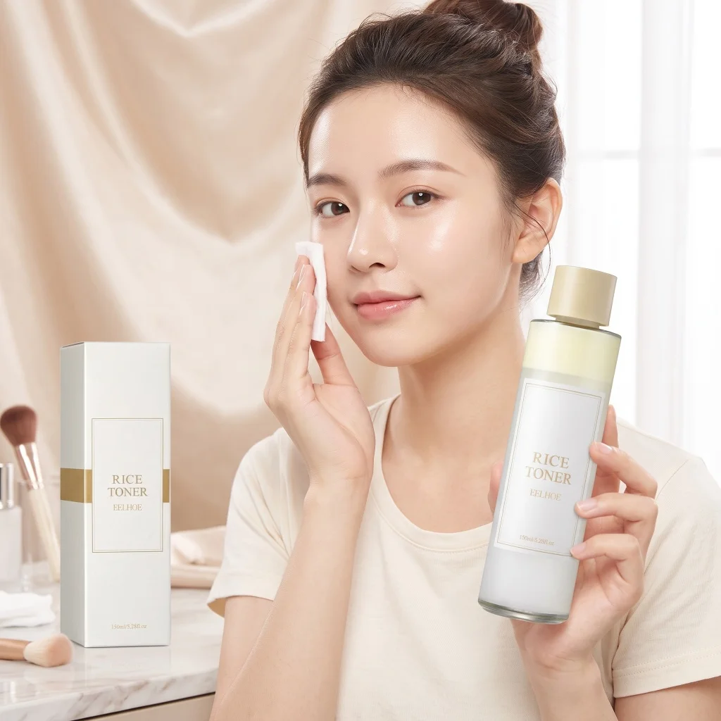 Rice Extract Hydrating Facial Toner Balance Oil Refine Pores Soften Rough Dull Skin Light Watery Quick Absorb Daily Face Care