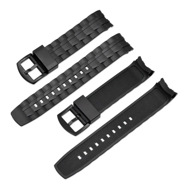 22mm Soft Silicone Watch Band for Casio Edifice EF-550D/535bk Series Steel Needle Buckle Rubber Men\'s Sports Waterproof Strap