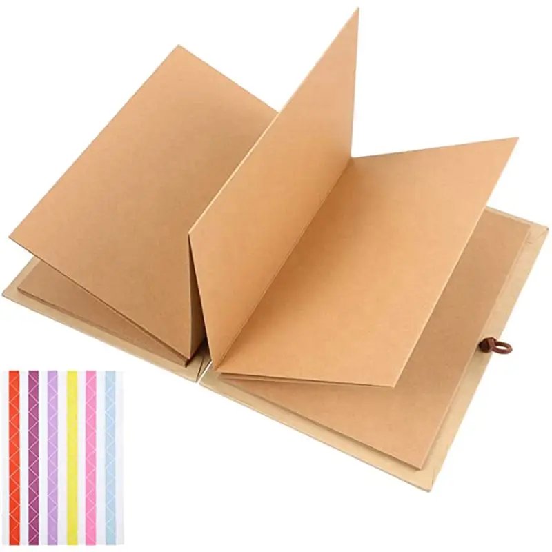 【CYBER MONDAY】 Paper Album Vintage Accordion Style DIY Scrapbook Album Crafts Valentine's Day Wedding Anniversary