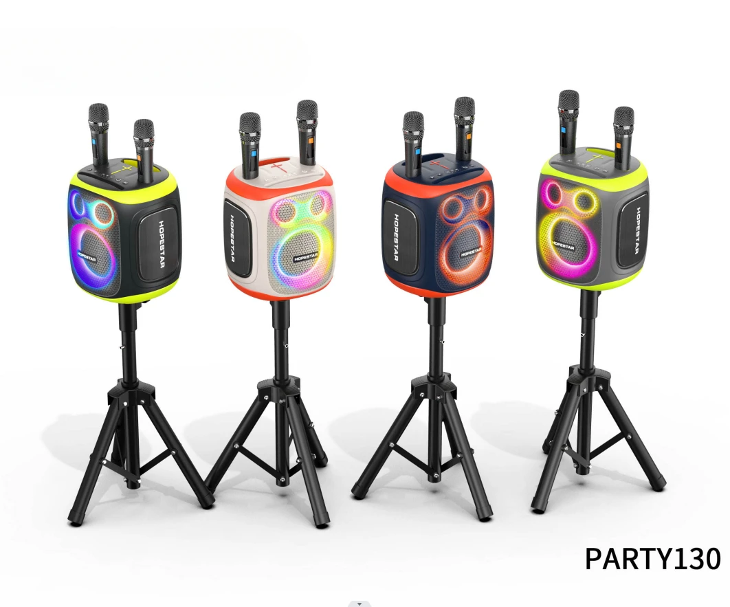 Wireless Portable Outdoor Stereo Speaker With Microphone HIFI Bass Sound Home Party KTV Subwoofer Audio Playback Equipment