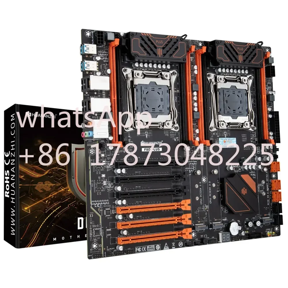 HUANANZHI X99 F8D PLUS LGA 2011-3 XEON X99 Motherboard support Intel Dual CPU E5 2640 2666 2670 2696 V3 V4 DDR4 RECC NVME NGFF