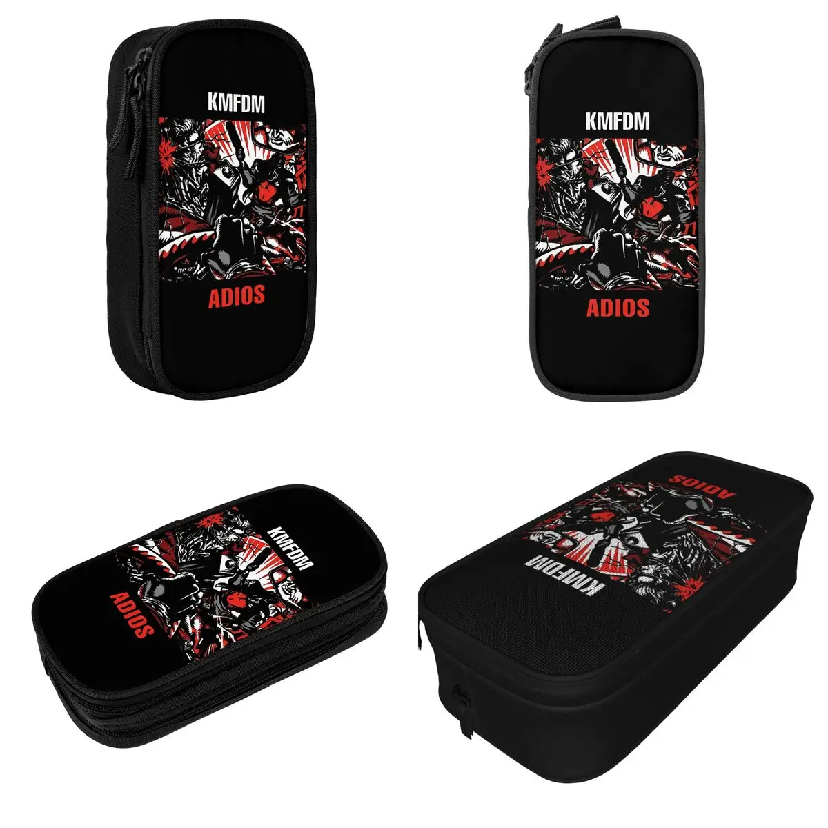 KMFDM Rock Band Accessories Pencil Case Large-capacity School Accessories Pencil Case Stationery Amazing Gift