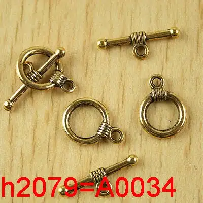 

30sets DARK GOLD color 2sided Round 10mm toggle clasp H2079