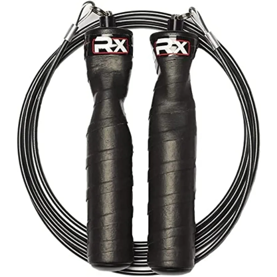 

Скакалка — эргономичные ручки Black Ops с кабелем Trans Black Buff 3.4 | Умная утяжеленная скоростная веревка Jump для занятий спортом, 8 футов 6 дюймов