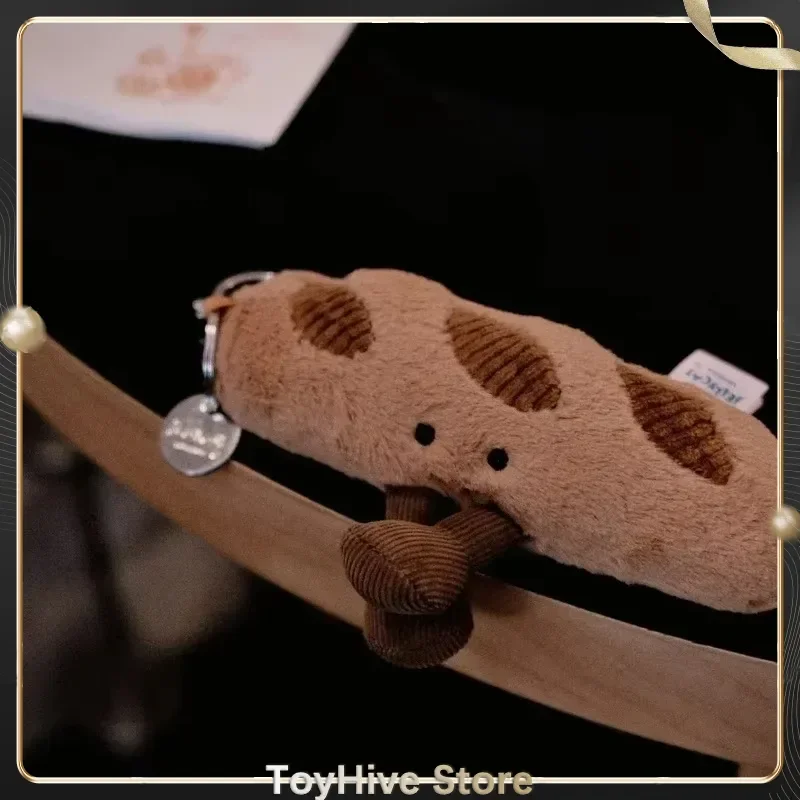 【IN STOCK】JELLYCAT UK Fun Cute Baguette Bag Pendant With Bag Jellycat Baguette Keychain Plush Doll Birthday Christmas Gift