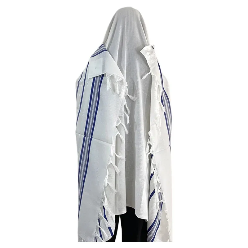 Traditional Kosher Talis Wool Prayer Shawl Non-Slip Jewish Scarf Tallit Gadol For Men High Quality