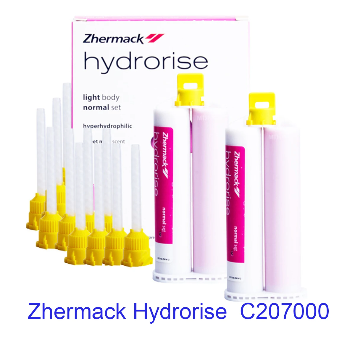 Zhermack Hydrorise Light Body Fast Set A Silicone Impression Material with 12 Mixing Tips Low Viscosity Silicone for Dentistry