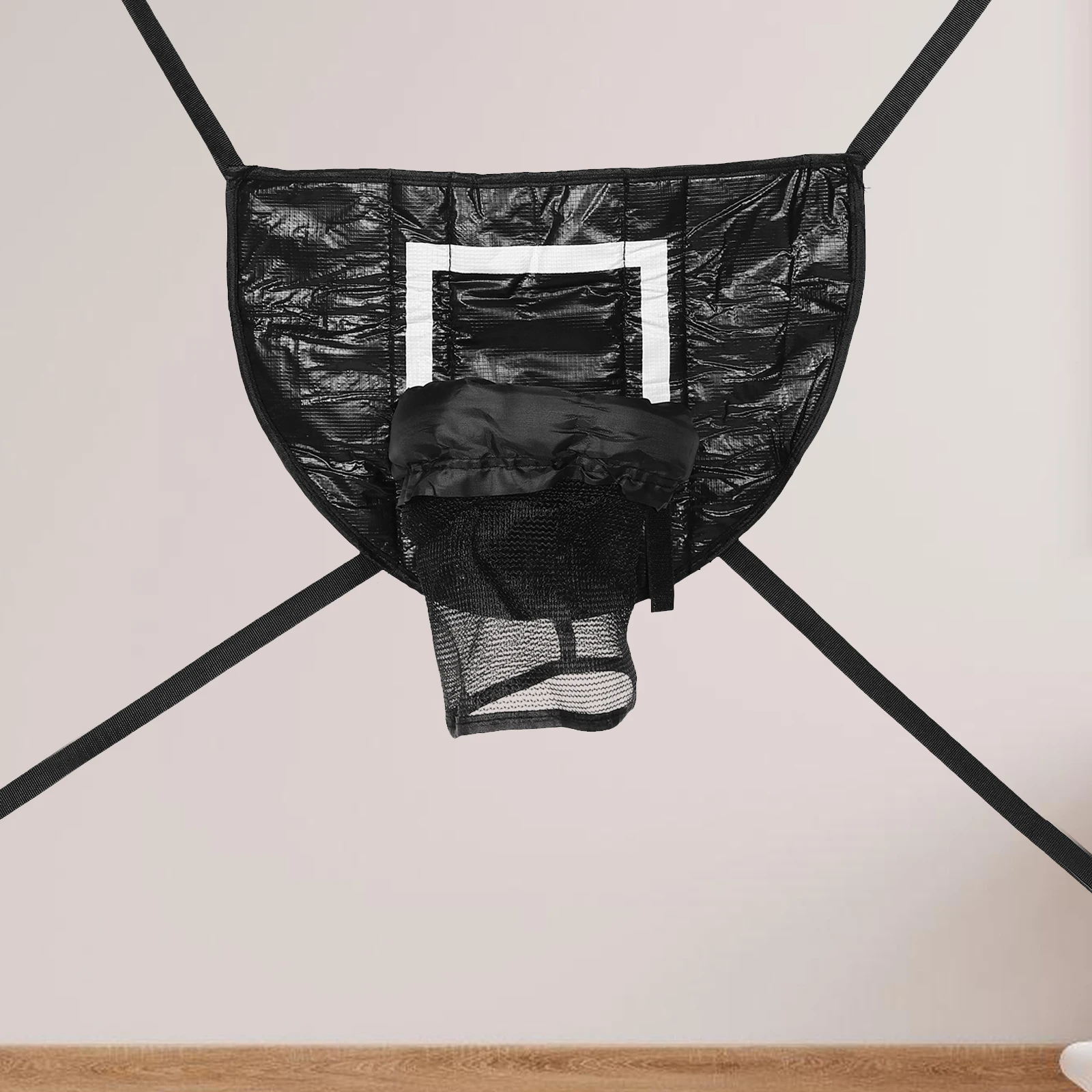 

Trampoline Basketball Hoop Black Kids Adjustable Height Rebounder Accessories Outdoor Trampoline Hoop Frame Net Jumping Bed