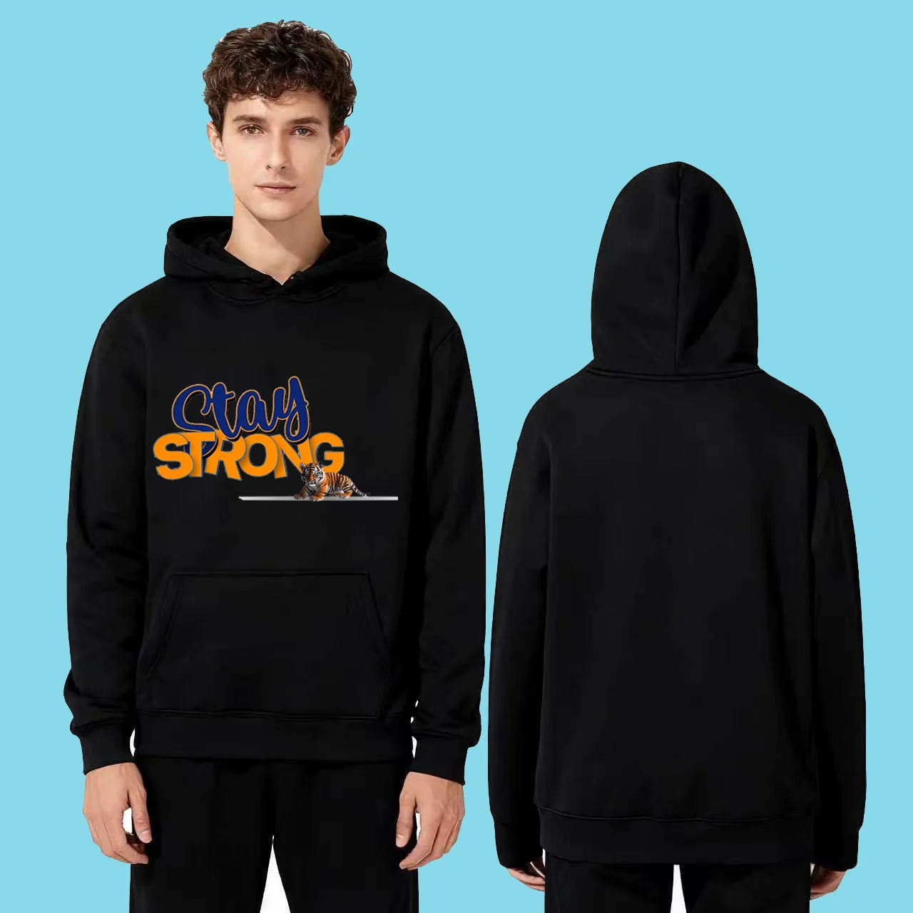 

The 2025 casual fashion 330g heavyweight hoodie is suitable for both men and women featuring graffiti letter prints