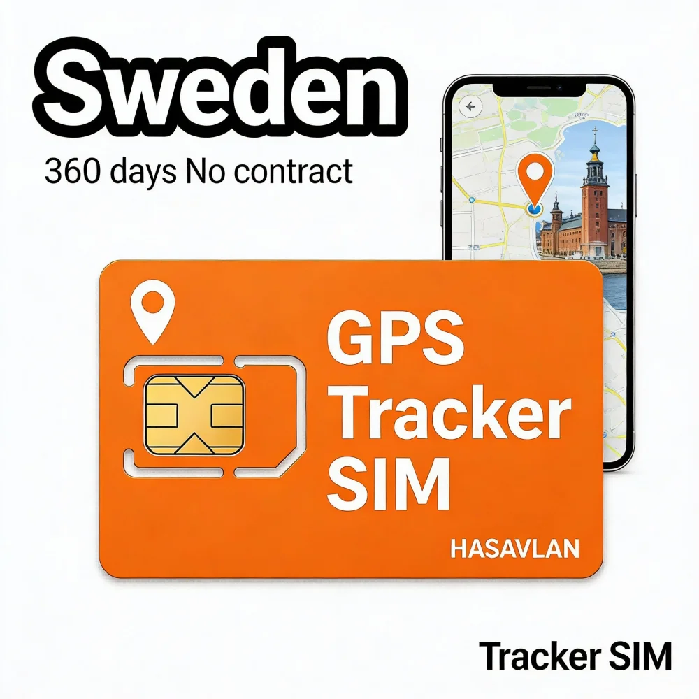 

SIM card for tracker Sweden – standard/micro/nano 2G/3G/4G LTE Cat1 GPRS no contract 360MB/360 days for TK913 MV710 Model etc.