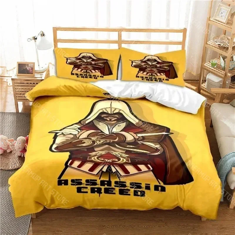 2026 3D Print Fashion Game A-Assassins Creed Bedding Set Boys Girls Twin Queen King Size Duvet Cover Pillowcase Bed Boys Adult
