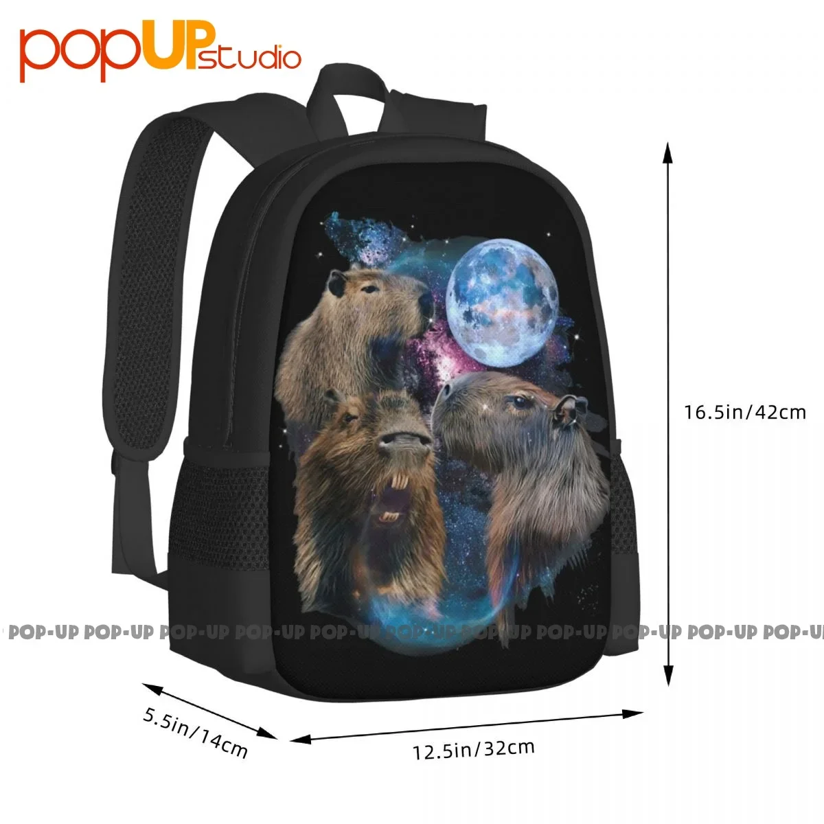 Capybara-mochila divertida para amantes del Humor, de gran capacidad bolso de playa, ecológico, para correr al aire libre