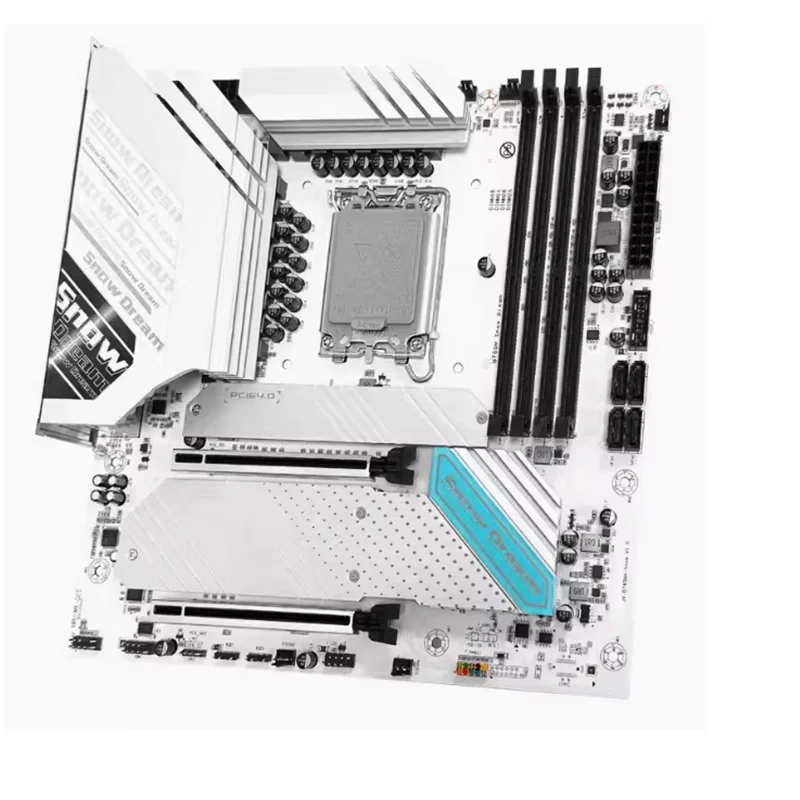 FOR JGINYUE B760M Motherboard LGA 1700 Support  i3/i5/i7/i9 12th 13th Processor Dual channel DDR4 Memory B760M-Snow Dream