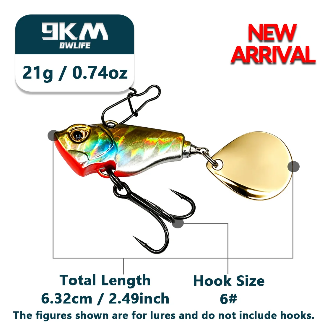 VIB Angelköder, Schwanzspinnköder, Crankbait-Köder 7~21g, Angellöffel-Köder, Blattköder, sinkende Köder, Bass-Angeljigs, Angelköder-Zubehör