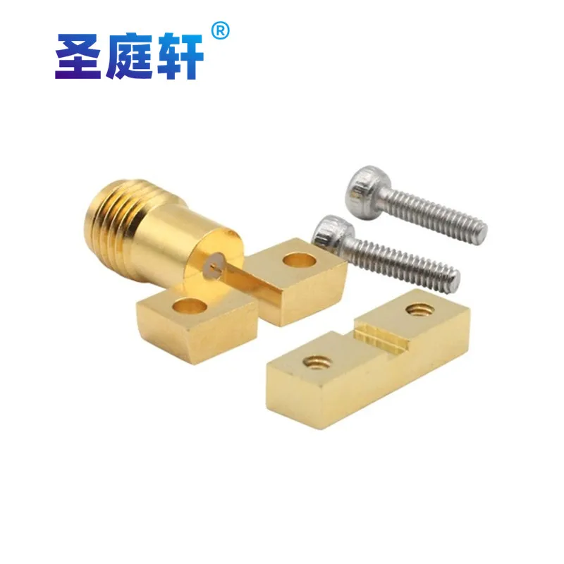 SMA clamp female head 26.5GHZ SMA female head offset test head high-frequency SMA 3.5 female head connected to PCB board