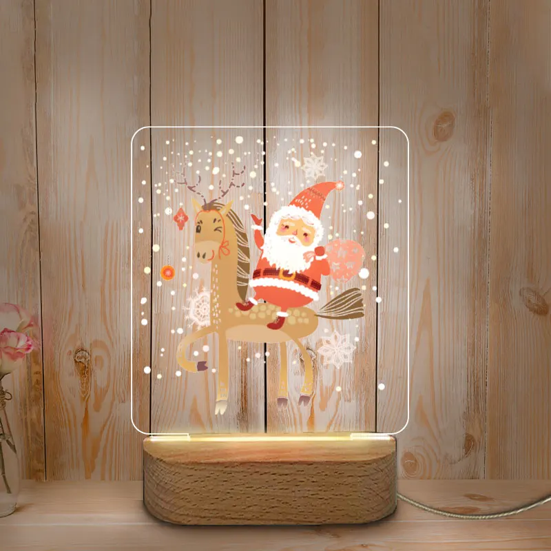 

Custom New LED Acrylic Table Desk Lamps Base Christmas Kid's Home Decor Night Light