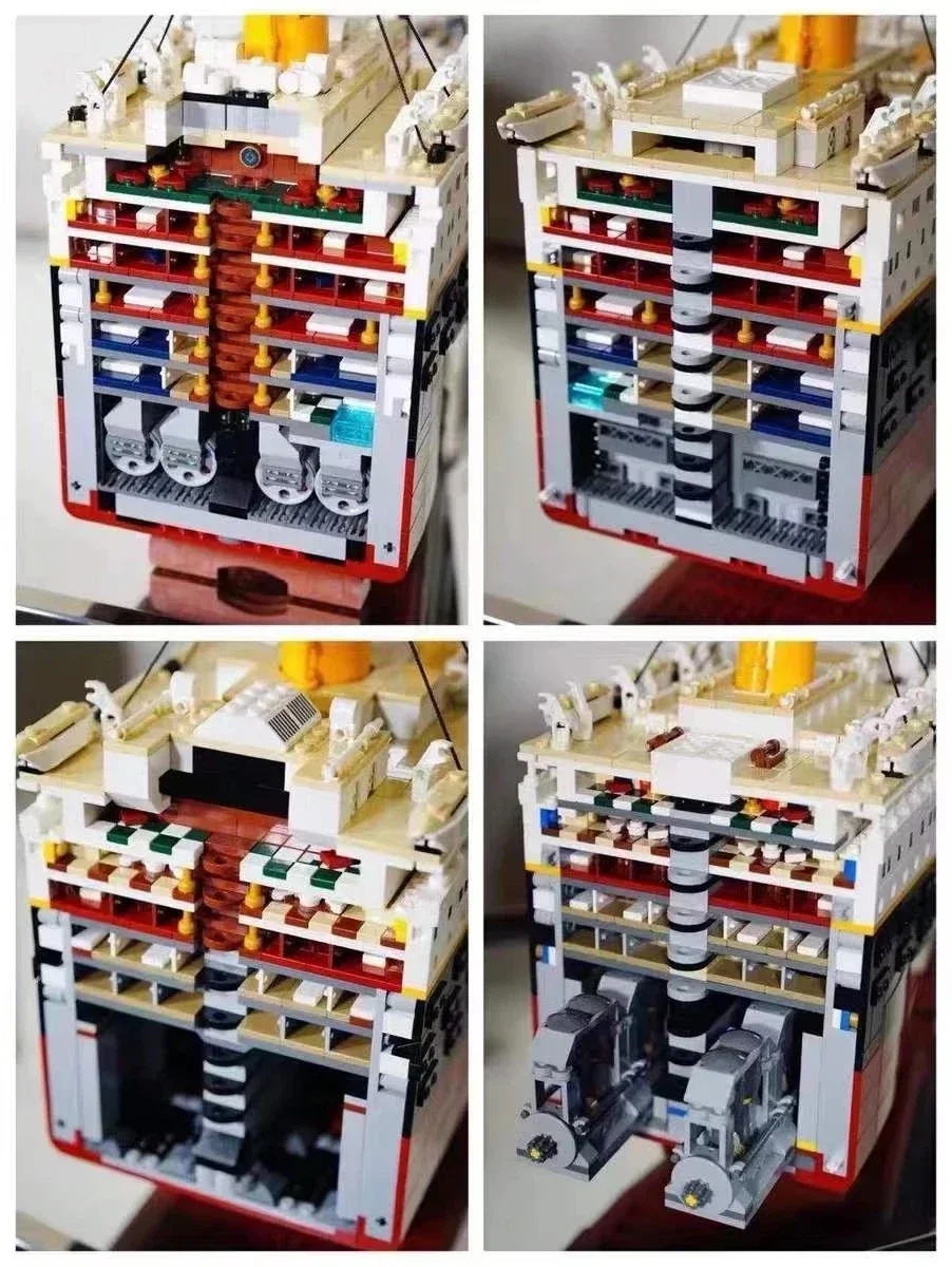 Nieuwe 9090 Stuks Titani Compatibel 10294 Titanic Grote Cruise Boot Schip Stoomschip Bakstenen Bouwstenen Kinderen Speelgoed Geschenken 99023