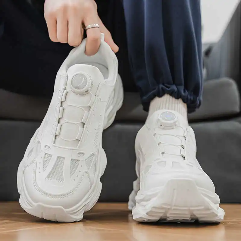 Mocasín de nariz redonda, zapatos ligeros para hombre, zapatos de senderismo para hombre, zapatillas de deporte moradas, zapatos deportivos para hombre, corredores ejercitadores en el exterior