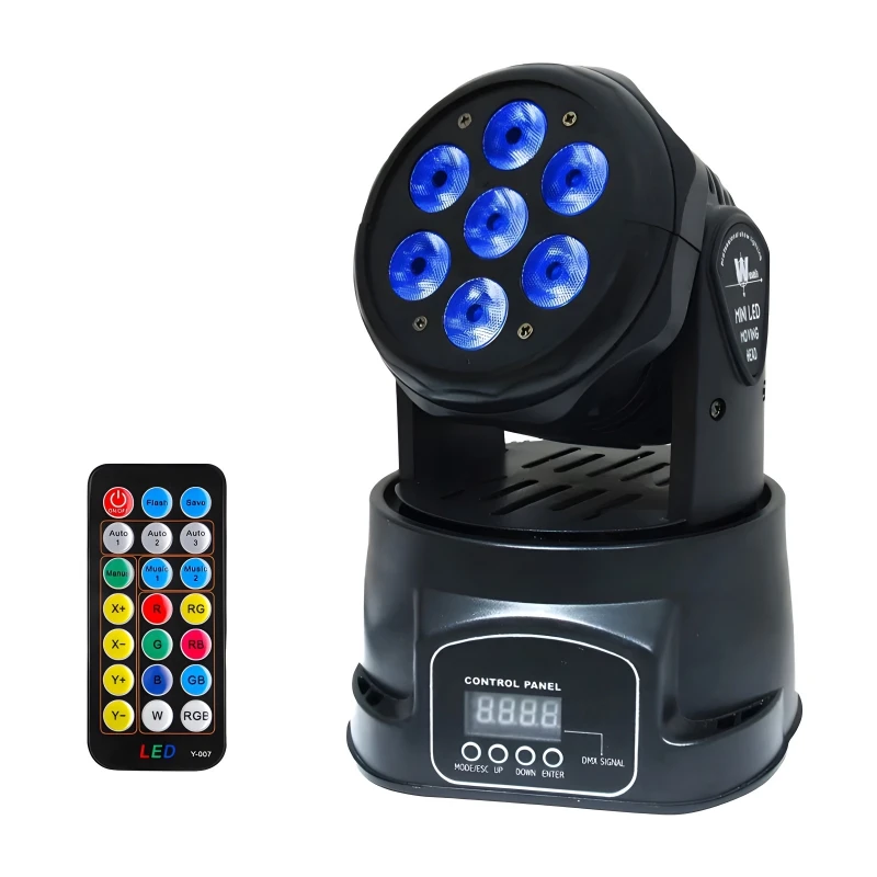 movendo a cabeca led beam spotlight rgbw stage light dj light strip dmx voice control disco dj music party dance club 7x10w 01