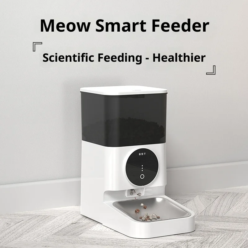 Pet automatic feeder, with APP control, remote feeding, 4L large capacity, suitable for dogs and cats