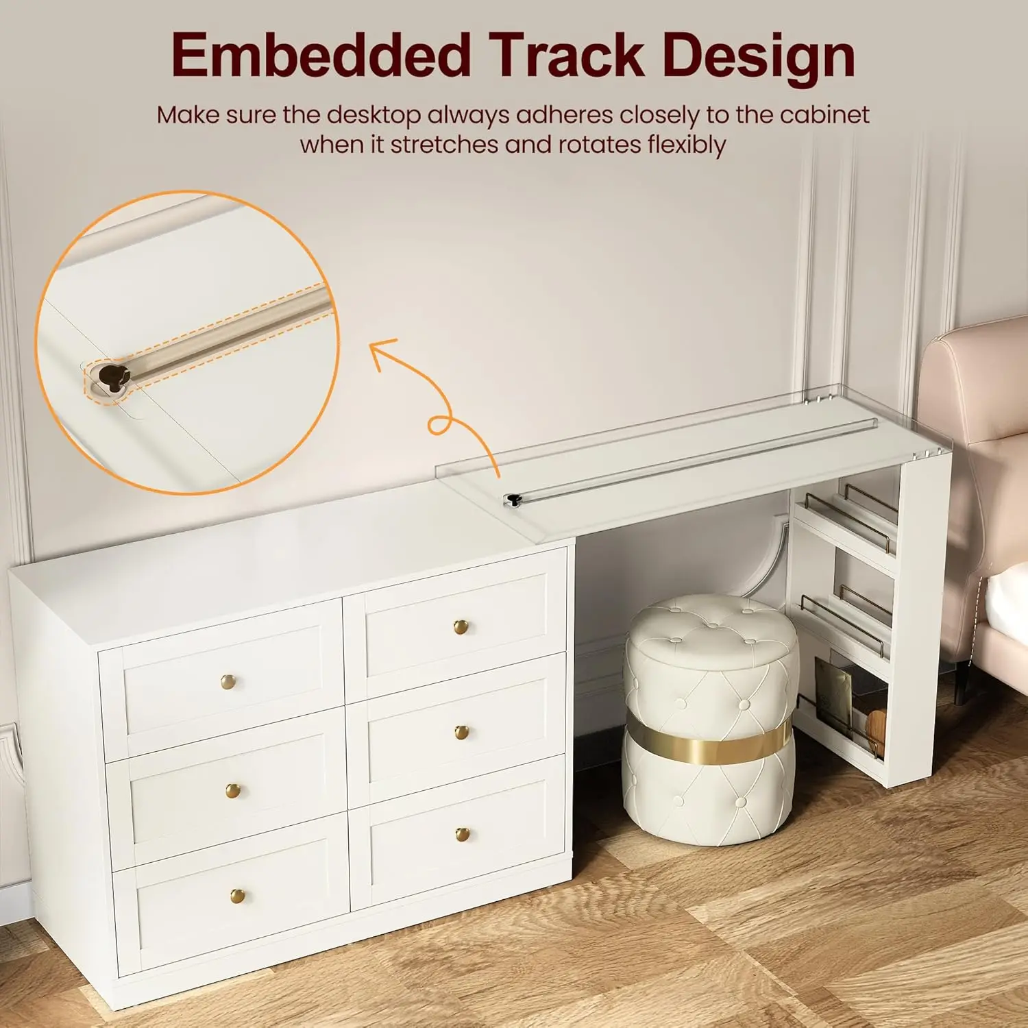 dresser and vanity combo Walker Edison