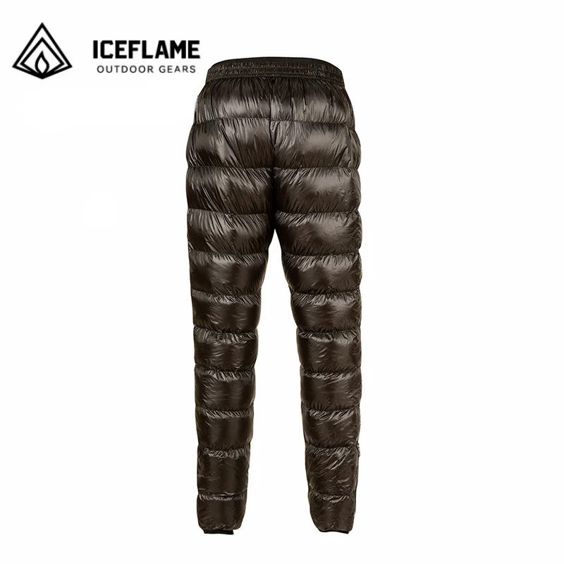 Ice Flame-pantalones de plumón ultraligeros Unisex, impermeables, cálidos, para acampar al aire libre, Invierno