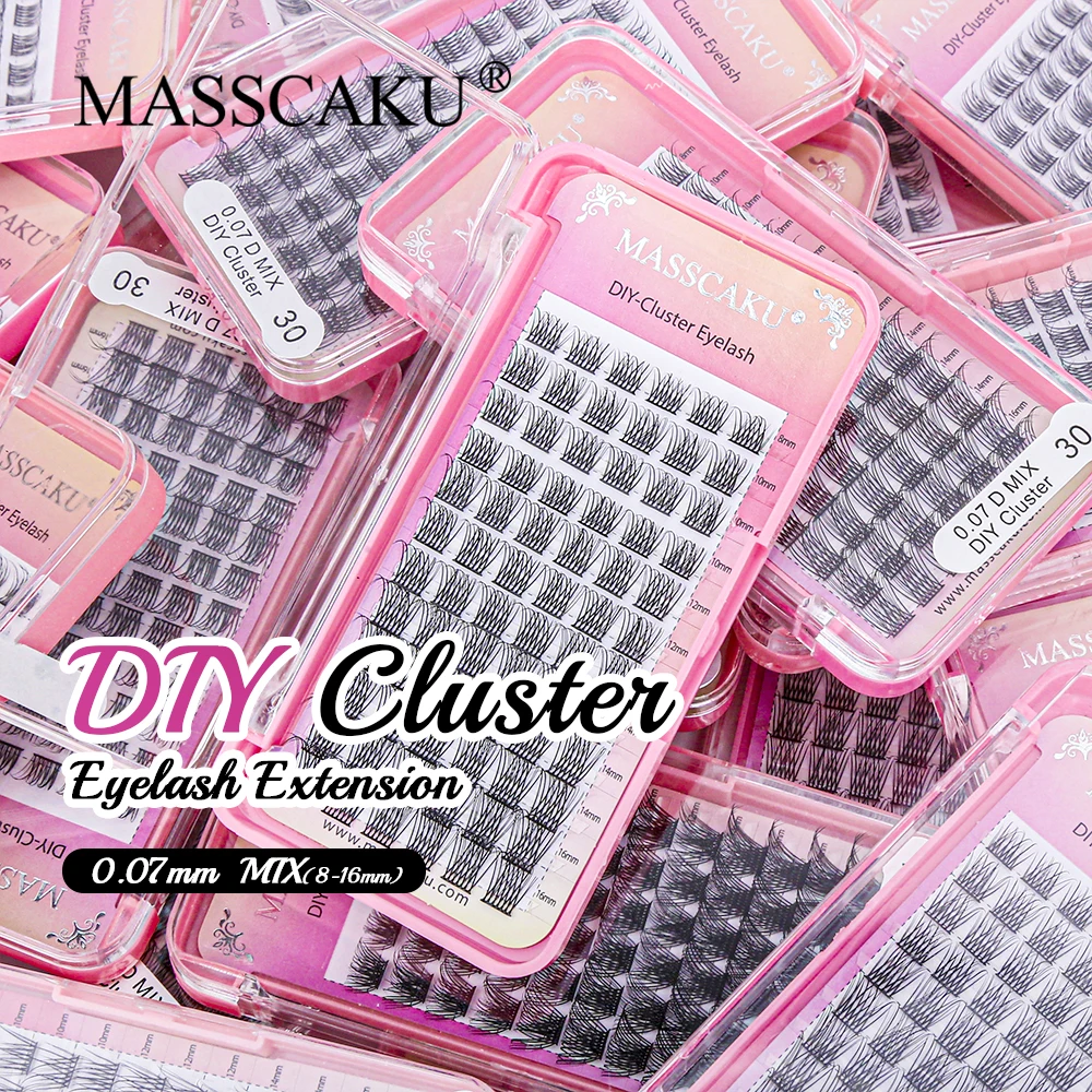 Factory Wholesale D DD Curl Mix Size Individual Cluster Eyelash Extension 100% Handmade Superfine Soft DIY Lash in Stock Supplie