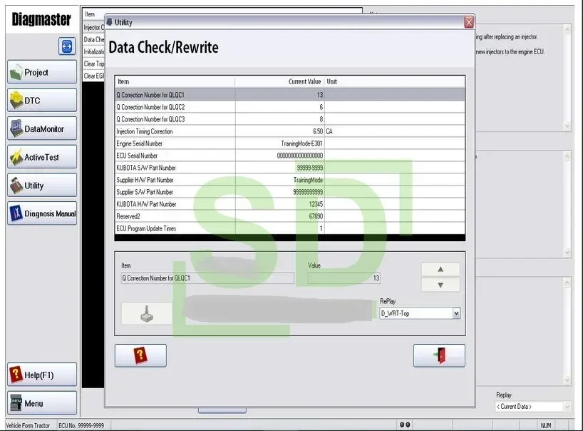 يتم دعم نماذج العلامة التجارية SpecDiag KUBOTA DIAGNOSTIC KIT (PYTHON) Takeuchi