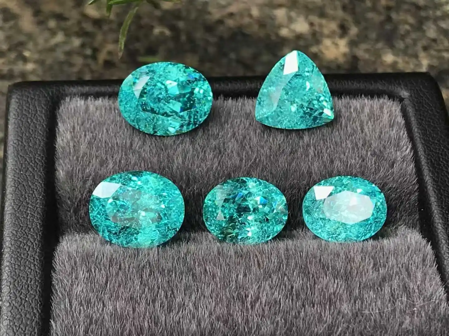 Lab Grown Paraiba Tourmaline Ice Crack Oval Blue Diamonds for Rings Jewelry Making Hand Made Beads High Quality Wholesale