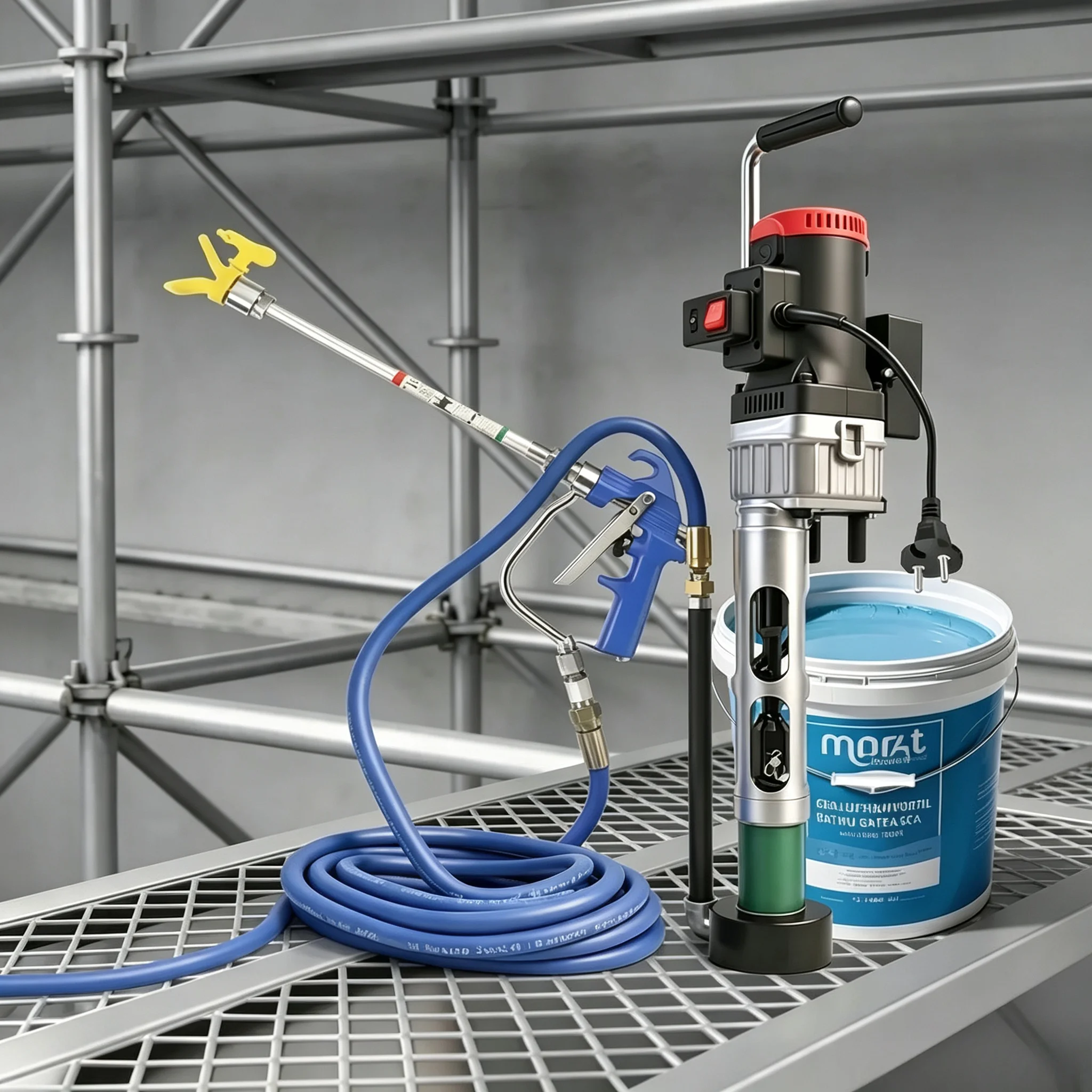 1800W Portable High-pressure Sprayer, DIY Multi-functional Putty, Waterproof Coating, and Cement Spraying Machine New