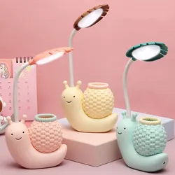 Cartoon LED Snail Desk Lamp Children Bedroom Night Light  Reading Study Birthday Christmas Gift Home Decorations Eye Protection