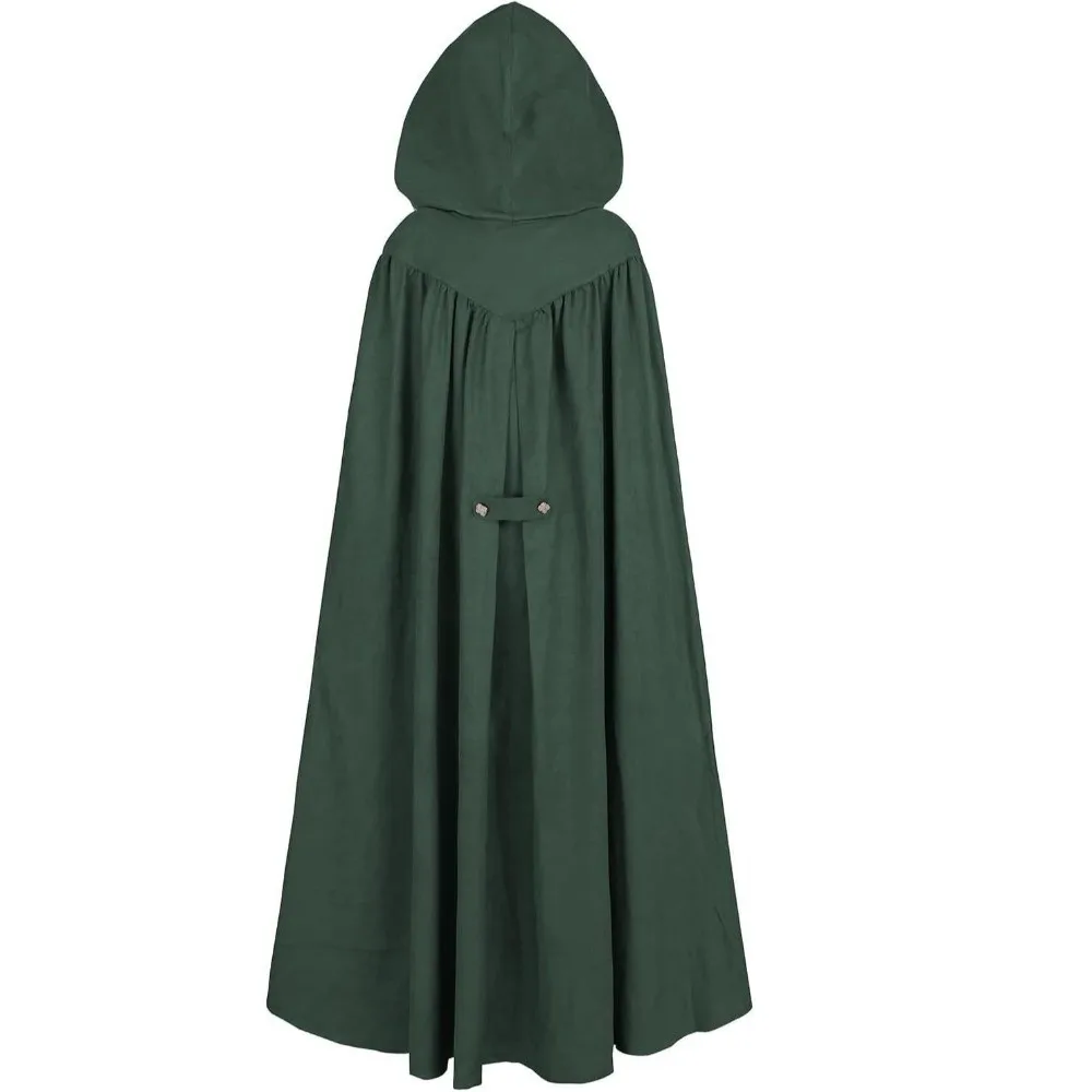 Anime Medieval Cloak Pastoral Ribbon Edge Dark Style Hooded Cape Hood Robe Gothic Cosplay Costume Medieval Hunter