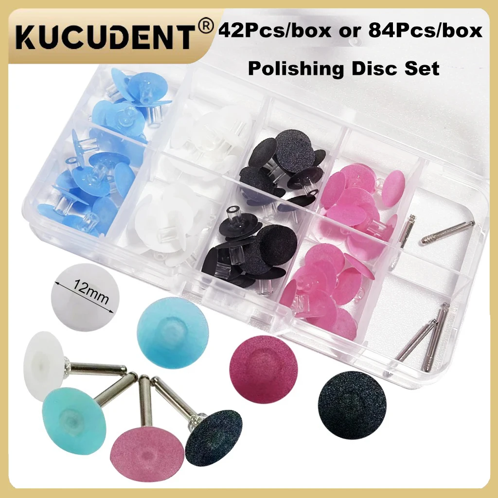 DCLOUD 1Box Dental Finishing Polishing Disc Set Composite Resin Finishing Disc+Mandrel Polishing Stem Disc Kit Dentist Materials