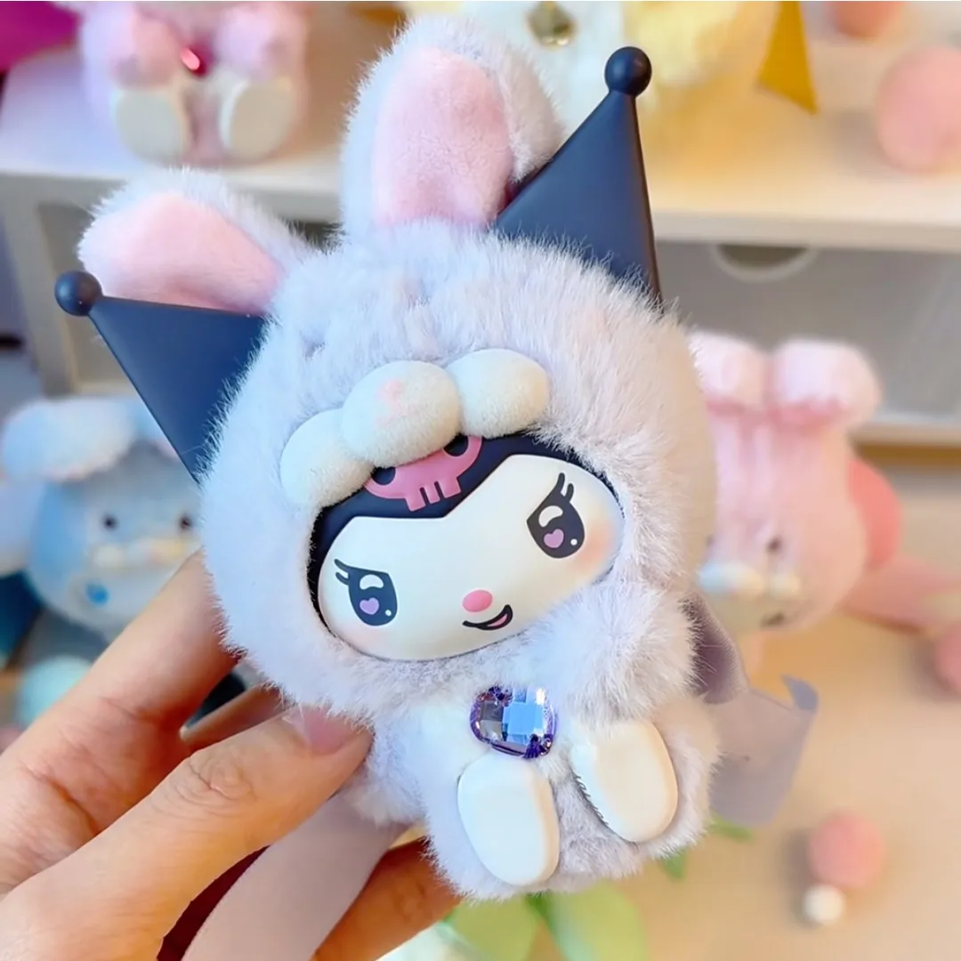 

Sanrio Characters Piamond Bunny Baby Series Blind Box Kt My Melody Kuromi Keychain Cartoon Rabbit Bag Pendant Decoration Toys