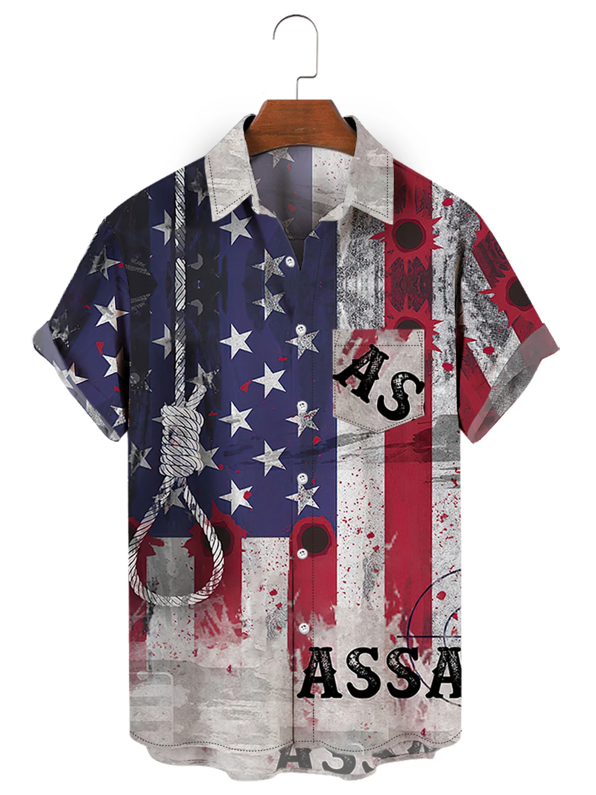 

Vintage Fashion American Style Men Shirts Oversize XS-5XL Comfortable Hawaii Shirts For Men Summer Short Sleeve Lapel Shirts Men