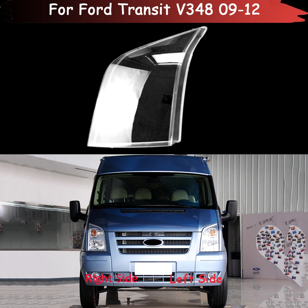 

For Ford Transit V348 2009 2010 2011 2012 Headlight Cover Transparent Lampshade Lamp Shade Plexiglass Replace Original Lens