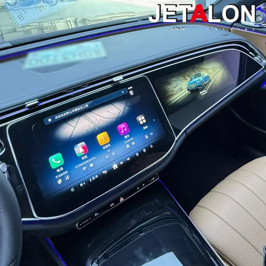 Car Co-Pilot Passenger Screen Android 13 CarPlay For Mercedes Benz E Class W214 E260 E300 2024 GPS Multimedia Radio Stereo