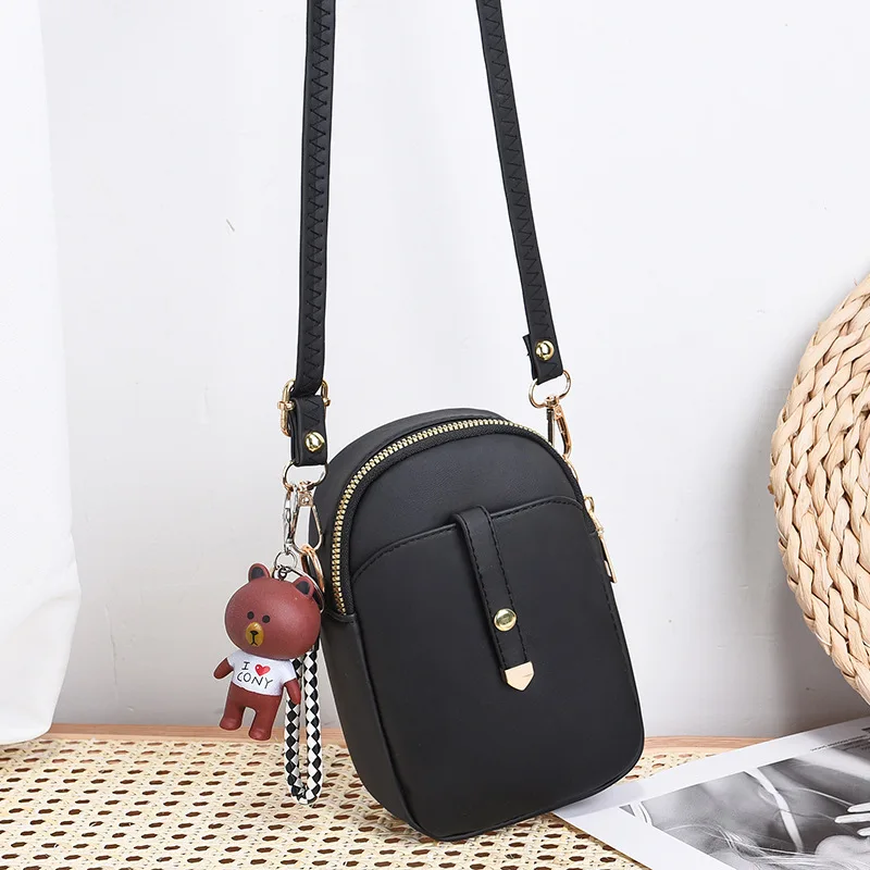 2023 Mini Crossbody Ladies Bag Leather Zipper Mobile Phone Bag Fashion Handbag Women Casual Small Shoulder Bag