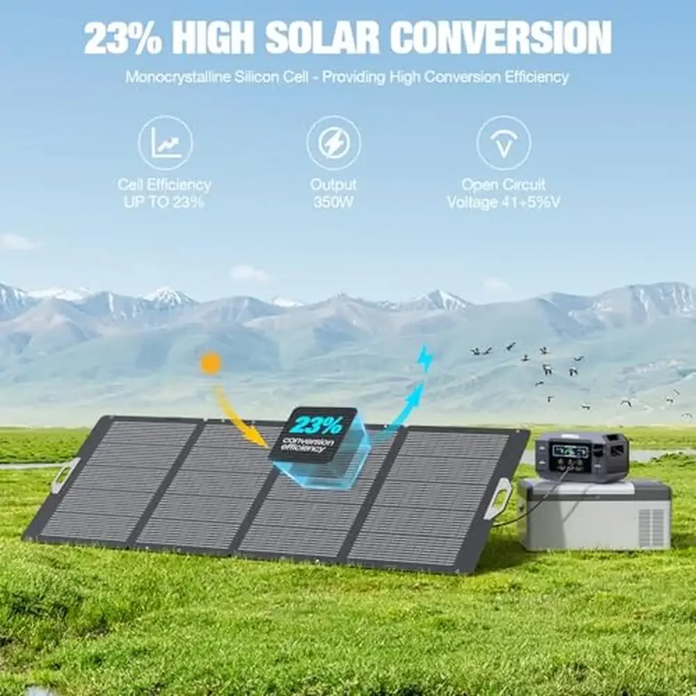 350W Foldable Solar Panel Power Station XT60 Anderson Output Monocrystalline Silicon Smart Chip Lightweight Portable IP65