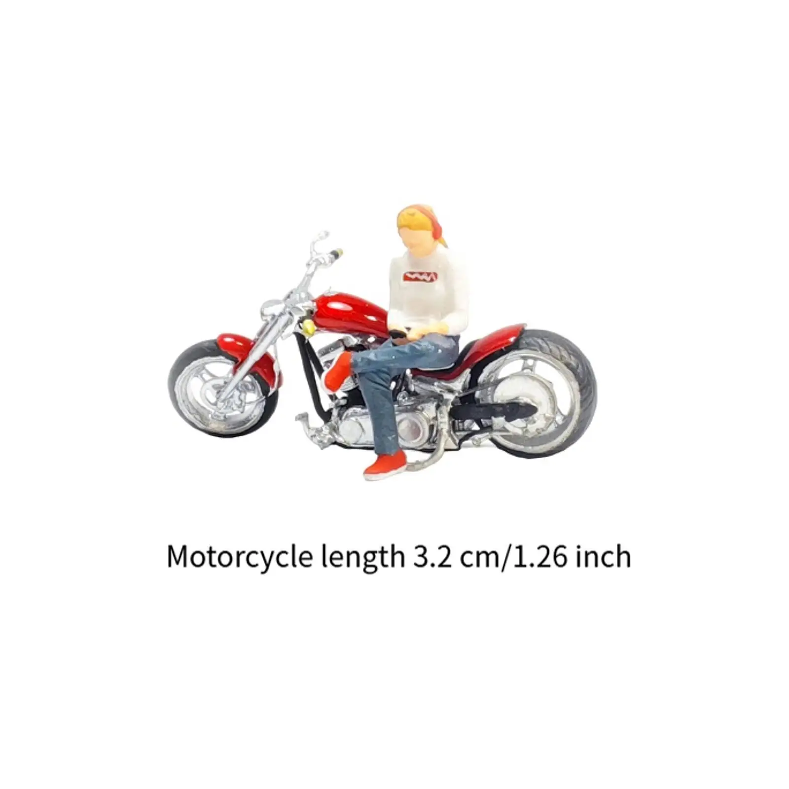 Maßstab 1:64 Motorrad Figur Miniatur Ornament Rollenspiel Figur Figur Dekor Film Requisiten Modell Figur Winzige Menschen Modell