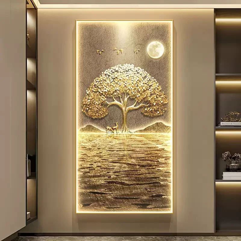 High-end entrance hall LED wall lamp, entryway facing the door wall lamp, modern and luxurious corridor passage wall lamp