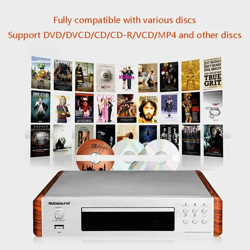 مشغل دي في دي/سي دي ريترو EVD/VCD/CD مشغل منزلي 5.1 قناة USB قراءة 1080P معدات المسرح المنزلي HDMI نقل ميكروفون الإدخال