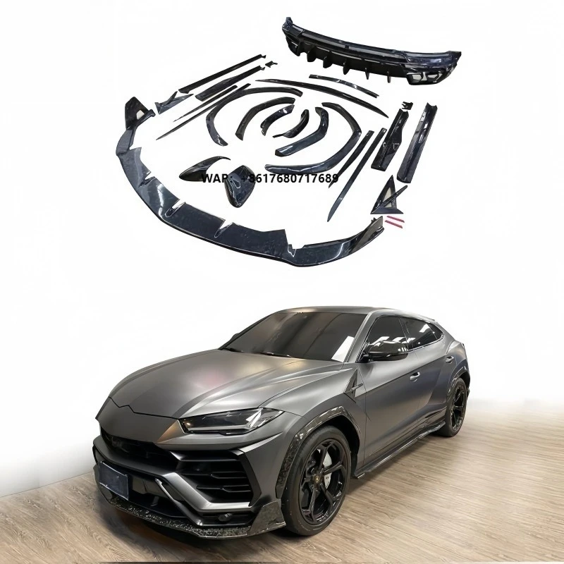 For  Urus Carbon Fiber Body Kit MSY Style Front Lip Side Skirt Rear Diffuser Exhaust Tip Car Mudguard Body Kit New Bu