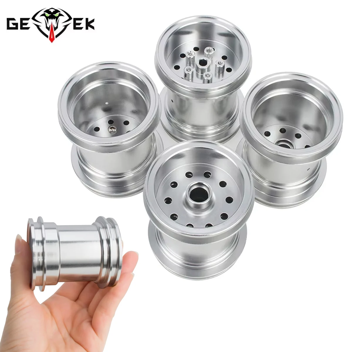 

Алюминиевый обод переднего и заднего колеса с ЧПУ для Tamiya CW-01, шасси, ланч-бокс, Midnight Pumpkin Unimog 406, обновленные детали