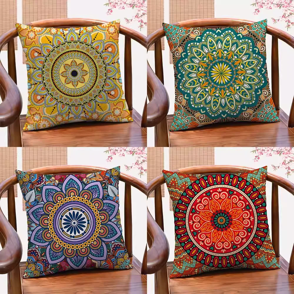 VIKAMA Bohemian Ethnic Style Pillow Set Cushion Set Living Room Bedroom Sofa Comfortable Home Decoration