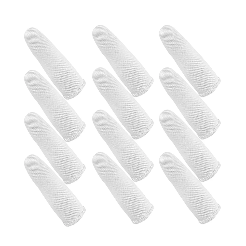 

100 Pcs Finger Cots Nail Biting Gloves Sleeves for Cutting Food Protector Cotton Fingertip Pure