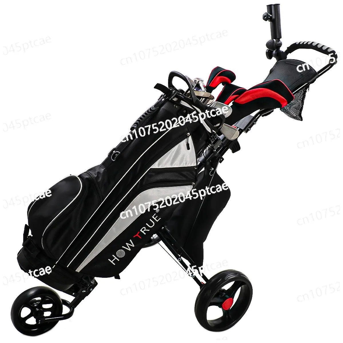 Three-wheel Foldable Aluminum Trolley Portable Cart Golf Course Supplies Golf Trolley